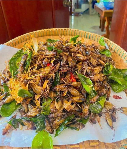 ចង្រិតពងពេញពោះធ្វើឆ្អិនស្រាប់ 500g/bag